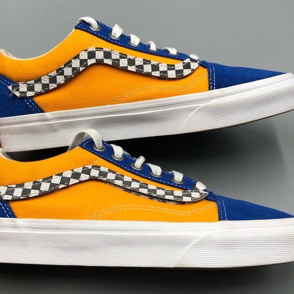 Vans Old Skool Low Velcro Mens Size 5.5 Women’s Size 7 Checkerboard Blue… - Picture 8 of 9